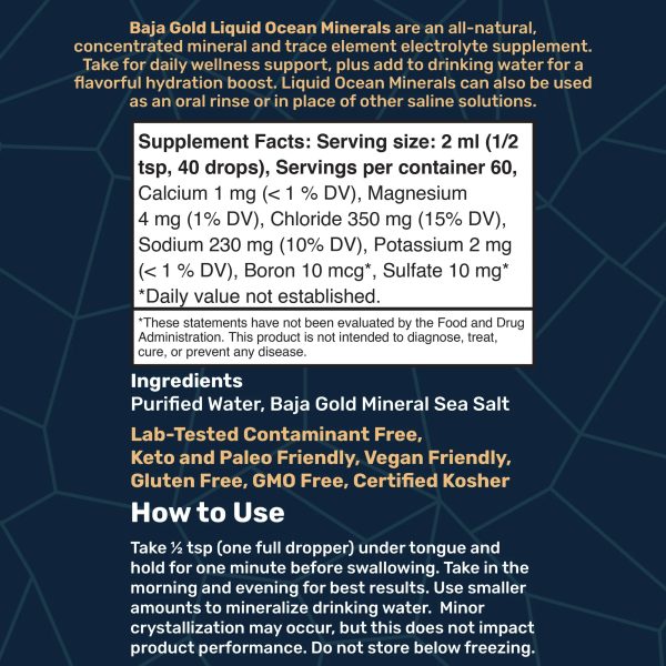 Baja Gold Liquid Ocean Minerals For Sale