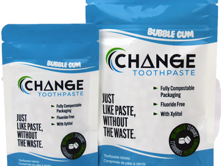 Change Toothpaste - Tablets - Bubble Gum For Sale