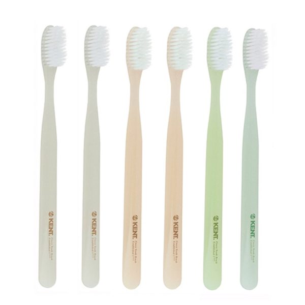 [KENT] Finest Soft Toothbrush Pack of 6 - Micro Thin Bristles, Anti-bacterial, BPA Free for Sensitive Gums and Teeth Fashion