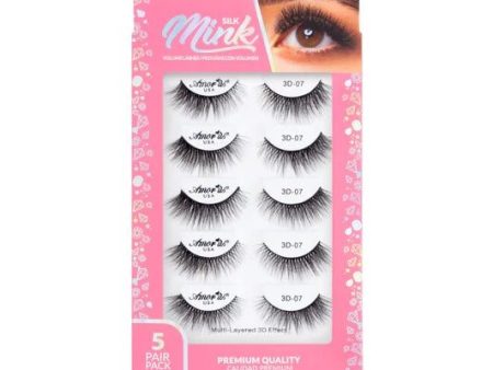 #07 - 5 Pair Pack Premium 3D Silk Mink False Lashes Online Sale