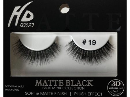 #19 HD Matte Black 3D Faux Mink Lashes For Sale