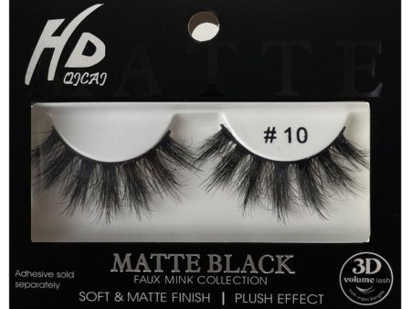 #10 HD Matte Black 3D Faux Mink Lashes Supply