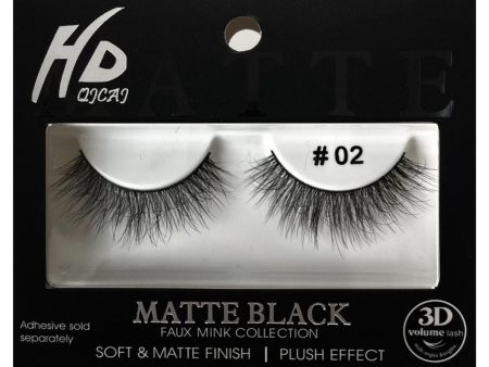 #02 HD Matte Black 3D Faux Mink Lashes Cheap