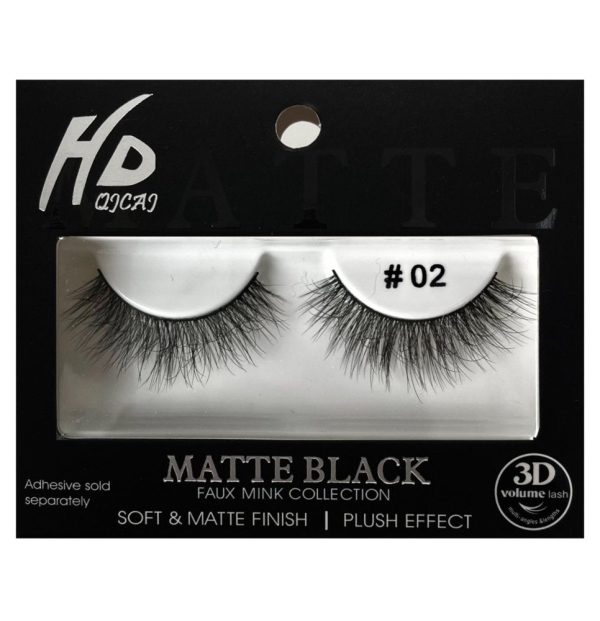 #02 HD Matte Black 3D Faux Mink Lashes Cheap