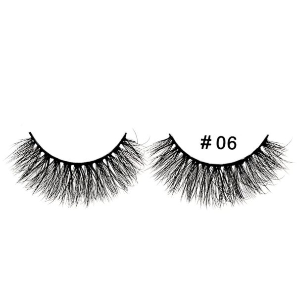 #06 HD Matte Black 3D Faux Mink Lashes on Sale