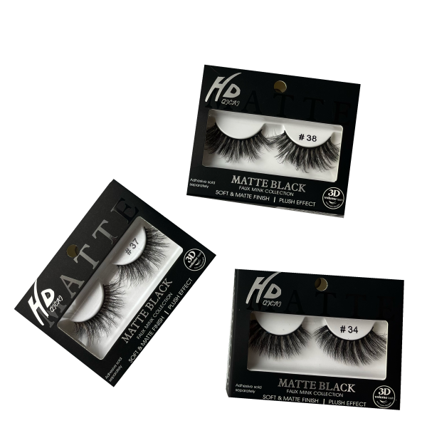 #02 HD Matte Black 3D Faux Mink Lashes Cheap