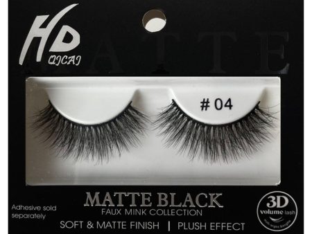 #04 HD Matte Black 3D Faux Mink Lashes Hot on Sale