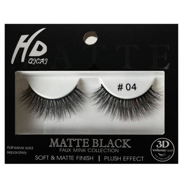 #04 HD Matte Black 3D Faux Mink Lashes Hot on Sale