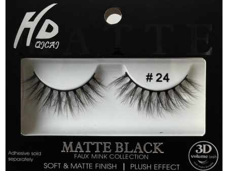 #24 HD Matte Black 3D Faux Mink Lashes Cheap