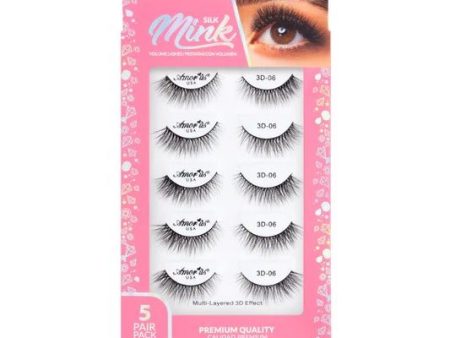 #06 - 5 Pair Pack Premium 3D Silk Mink False Lashes Sale