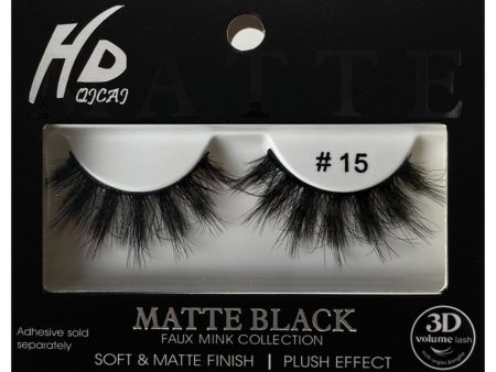 #15 HD Matte Black 3D Faux Mink Lashes Sale