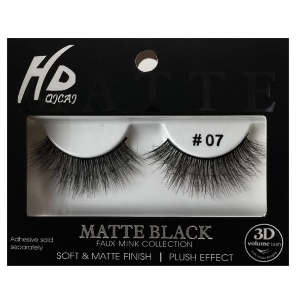 #07 HD Matte Black 3D Faux Mink Lashes Online Hot Sale