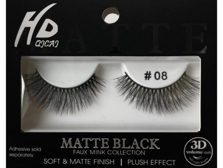 #08 HD Matte Black 3D Faux Mink Lashes Online