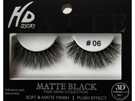 #06 HD Matte Black 3D Faux Mink Lashes on Sale