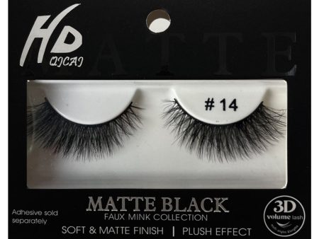 #14 HD Matte Black 3D Faux Mink Lashes For Sale