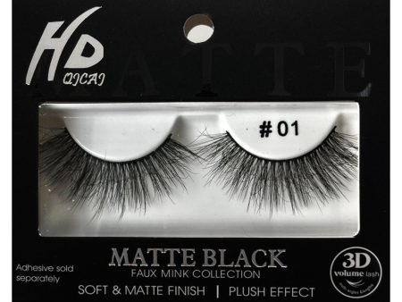 #01 HD Matte Black 3D Faux Mink Lashes Supply