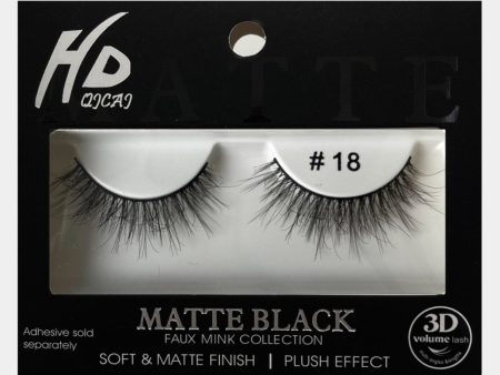 #18 HD Matte Black 3D Faux Mink Lashes For Cheap