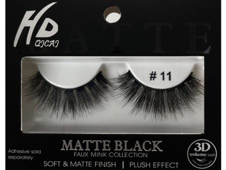 #11 HD Matte Black 3D Faux Mink Lashes For Cheap