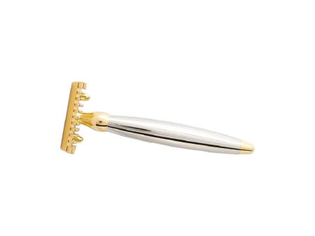 Plisson 1808 Solid Brass Safety Razor - Gold & Palladium Finish Online