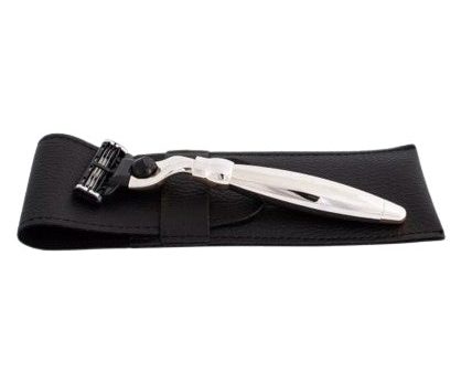 Plisson 1808 Travel Mach3 Razor - Palladium Finish For Sale