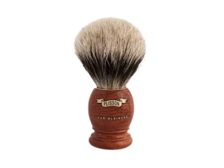 Plisson 1808 Briar Handle & European White Genuine Badger Shaving Brush Cheap