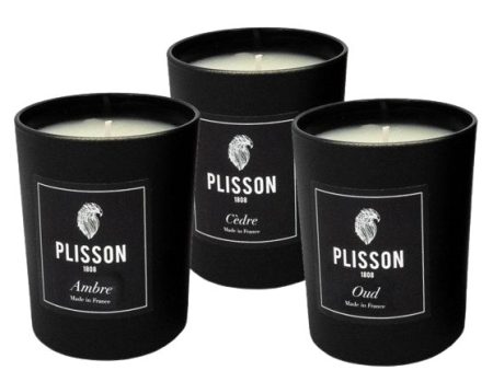 Plisson 1808 Wood Candle Trio Sale