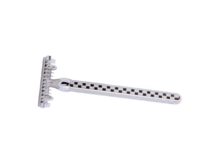 Plisson 1808 Solid Hexagonal Safety Razor with Palladium Finish - Tile Pattern Online Sale