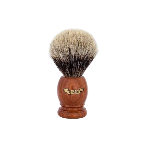 Plisson 1808 Original Santos Rosewood & European Gray Genuine Badger Shaving Brush For Sale