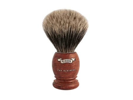 Plisson 1808 Briar Handle & European Gray Genuine Badger Shaving Brush Discount