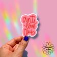 Pink Anti Love Club Sticker Online Hot Sale