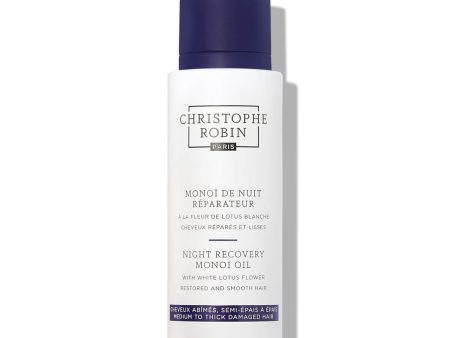 Christophe Robin Night Recovery Monoï Oil with White Lotus Flower 92 Grams Supply