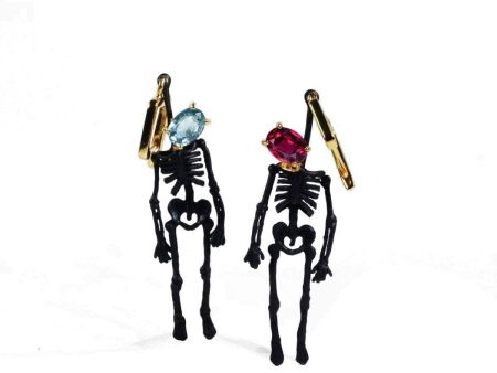 German Kabirski Angleter Topaz and Garnet Earrings on Sale