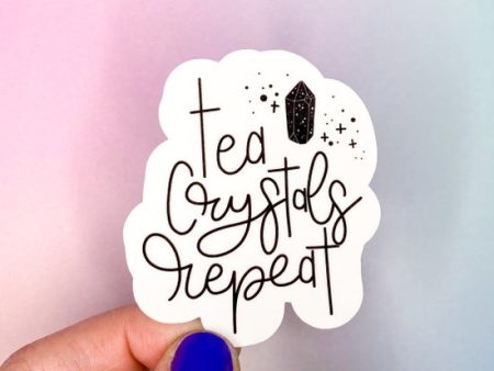 Tea, Crystals, Repeat Sticker Fashion