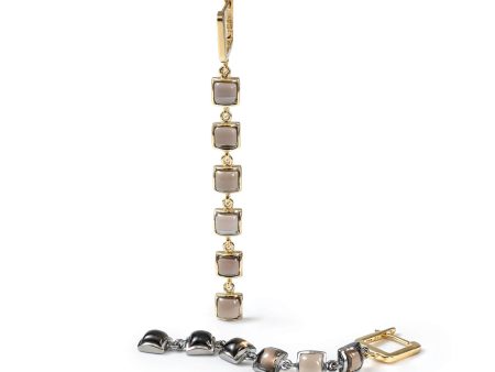 German Kabirski Aylo Smoky Quartz Earrings (Black Rhodium and Gold 18K) Hot on Sale