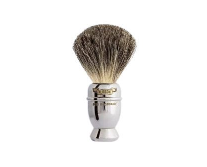 Plisson 1808 Antique Nickeled Copper - China Grey Genuine Badger Shaving Brush Discount