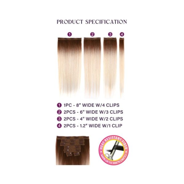 Ruby Silky Straight Clip- In Extensions 22  For Cheap