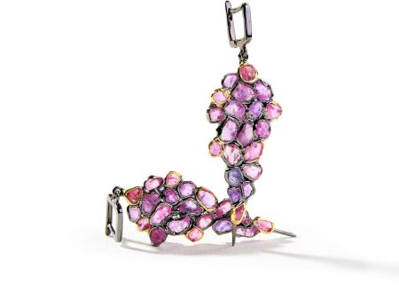 German Kabirski Rae Rough Pink Sapphire Earrings Hot on Sale