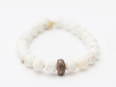 White Turquoise Coconut Healing Bracelet Online now