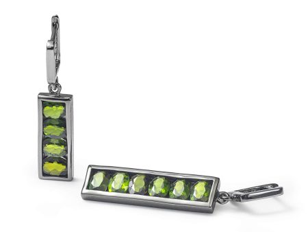 German Kabirski Canli Chrome Diopside Earrings For Sale