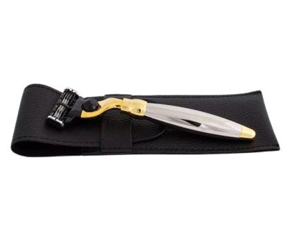 Plisson 1808 Travel Mach3 Razor - Gold and Palladium Finish Cheap