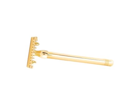 Plisson 1808 Solid Brass Safety Razor - Gold Finish Hot on Sale