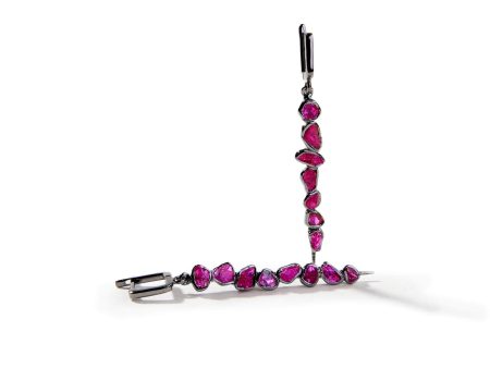 German Kabirski Dahlia Rough Ruby Earrings Online Sale