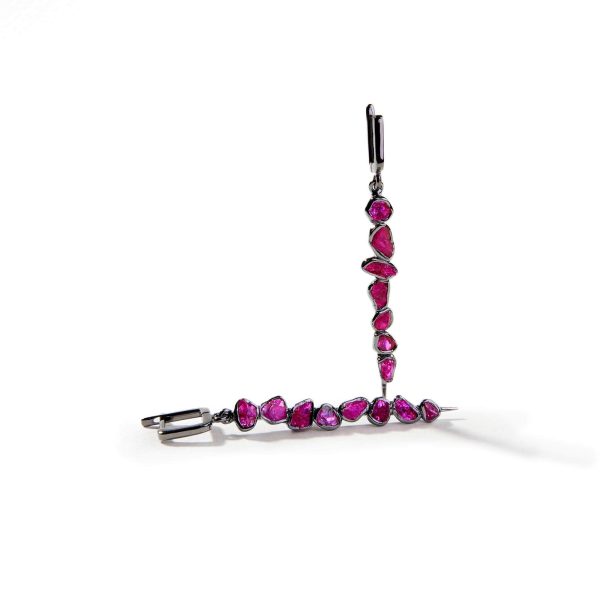 German Kabirski Dahlia Rough Ruby Earrings Online Sale